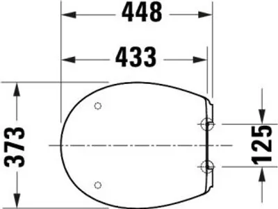 Obrázek produktu pro DURAVIT 0022790000 Univ. WC sedátko oválné hluboké 448 mm, překrytí.