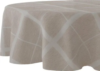 Zdjęcie produktu dla Wicotex 20-8425282, okrągły obrus, kolor naturalny, średnica 140 cm, bawełna/poliester, można prać w pralce