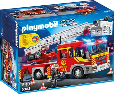 Produktbild von PLAYMOBIL 5362 City Action - Feuerwehr-Leiterfahrzeug mit Licht und Sound