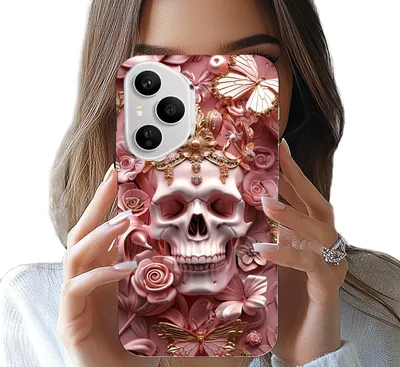 Zdjęcie produktu dla Etui Do Honor 400 Pro - Kobiece, Modne Wzory, Czaszka W Róże