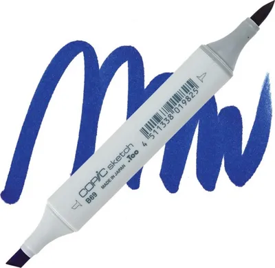 Immagine prodotto di COPIC Sketch pennello e scalpello bifacciale, B69 blu stratosferico