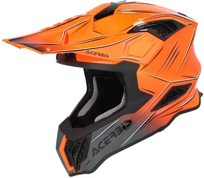 Image de Casque de motocross Acerbis Airstrike-X Scratch, orange/gris, taille S (55/56)