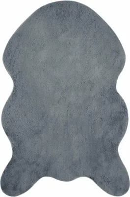 Produktbild von vidaXL Rutschfester Teppich aus Kunstkaninchenfell OLITE Anthrazit