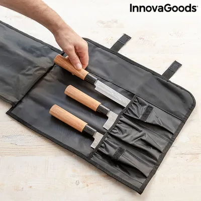 Obrázek produktu pro Sada nožů s přepravní taškou pro profesionály Damas-Q InnovaGoods