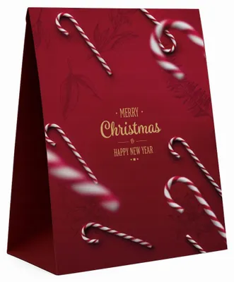 Produktbild von 20 Stück Weihnachtsgeschenkbox 40x30cm Motiv Zuckerstangen