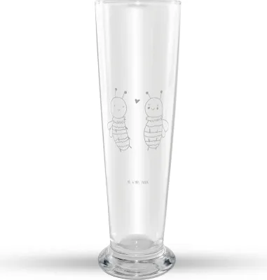 Produktbild von Mr. & Mrs. Panda Weizenglas Biene Verliebt - Transparent - Geschenk, Weizenbier Glas, Bier, Weißbierglas, Mr Mrs, Weizen, Bierglas