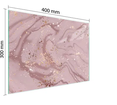 Produktbild von Schneidebrett Herdabdeckplatte Multiglasschneidplatte 40x30 cm Marmor Rosa