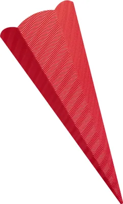 Produktbild von folia 92020 Schultüte, 3D-Wellpappe, H 68 cm, Ø 20cm, rot