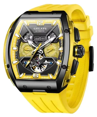 Produktbild von Herrenuhr GELATU Sili Inceptive, Automatik, Silikonarmband, Gelb