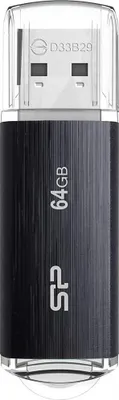 Produktbild von Silicon Power Blaze B02 64GB USB 3.0 schwarz (SP064GBUF3B02V1K)