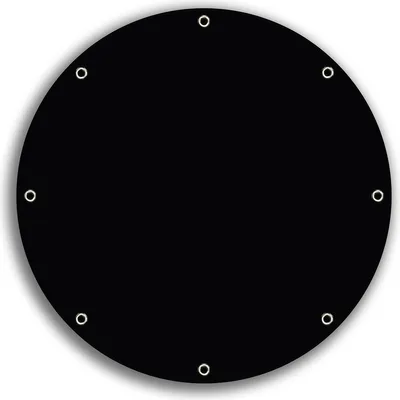Produktbild von Wallario rundes Outdoor-Poster für Garten oder Balkon, Motiv Schwarz, 30 cm Durchmesser