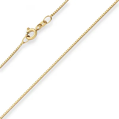 Produktbild von 0,8mm Veneziakette Goldkette Collier Halskette aus 585 Gold Gelbgold 40cm