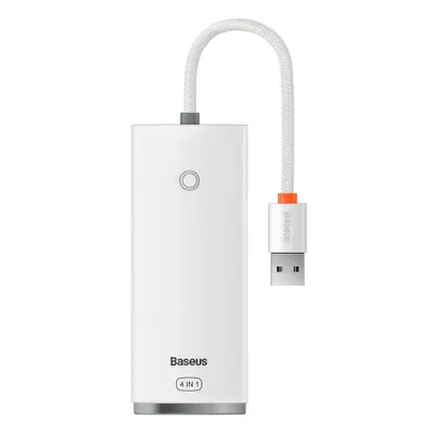 Produktbild von Baseus Lite Series Hub 4in1 USB auf 4x USB 3.0, 25 cm (Weiß)