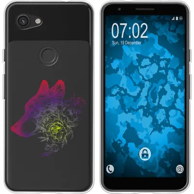 Produktbild von PhoneNatic Case kompatibel mit Google Pixel 3a Silikon-Hülle Floral Wolf M3-5