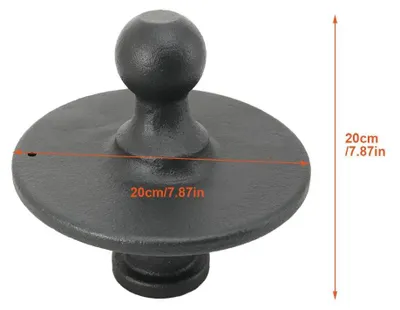 Immagine prodotto di Adattatore per gancio a sferoide con collo d'oca - Gancio di traino a ralla - Sfera da 5,9 cm - Verniciato a polvere - Accessori per rimorchi