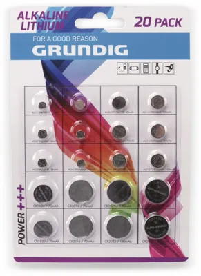 Obrázek produktu pro Sada knoflíkových článků Grundig, 20 kusů