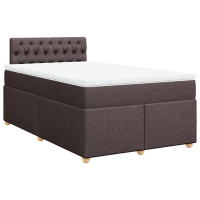 Produktbild von Boxspringbett mit Matratze Dunkelbraun 120x200 cm Stoff