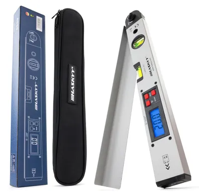 Zdjęcie produktu dla Poziomnica cyfrowa - Poziomica laserowa - Kątomierz - Wyświetlacz LCD - 450 mm