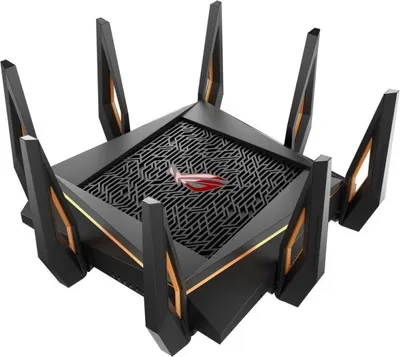 Produktbild von ASUS GT-AX11000, Wi-Fi 6 (802.11ax), Tri-Band (2,4 GHz / 5 GHz / 5 GHz), Ethernet/LAN, Schwarz, Tabletop-Router