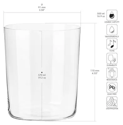 Imagen del producto de Juego de 6 vasos para sidra, 570 ml, colección Mixology (paquete de 2)