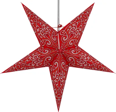 Produktbild von Faltbarer Advents Leucht Papierstern, Weihnachtsstern 60 cm - Molinos, Rot, Star Fensterdeko