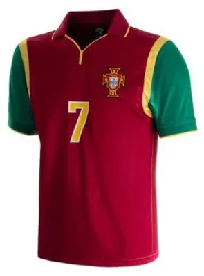 Zdjęcie produktu dla Retro koszulka piłkarska Portugalii z roku 1998