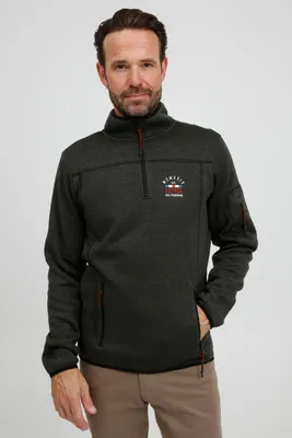 Zdjęcie produktu dla Bluza męska FQ1924 FQBirk z polaru, bluza dresowa, sweter z dekoltem typu stójka