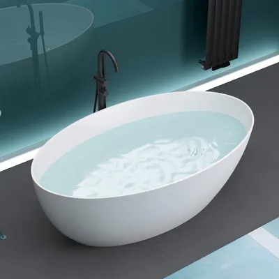 Produktbild von Mai & Mai Freistehende Badewanne Weiß matt 170x100x56cm Standbadewanne
