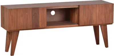 Produktbild von MiaMöbel TV-Kommode Tamesi 130 cm Modern Massivholz Teak Dunkelbraun