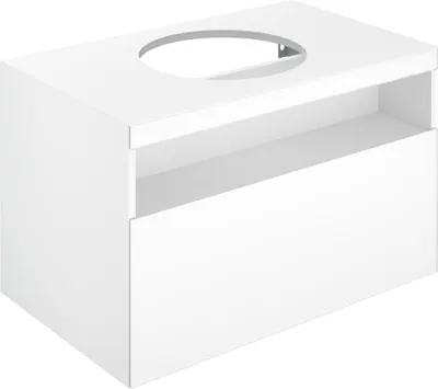 Produktbild von KEUCO STAGELINE Waschtischunterschrank für Aufsatzwaschtische, 1 Frontauszug, 800x550x490mm, ohne Hahnloch, mit LED-Beleuchtung, 32863300100