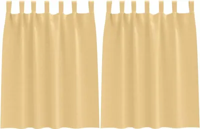Zdjęcie produktu dla vidaXL Zasłony zaciemniające z przelotkami, 2 szt., beżowe, 140 x 140 cm