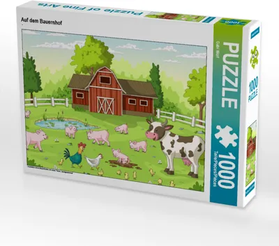 Produktbild von CALVENDO Puzzle Auf dem Bauernhof | 1000 Teile Lege-Größe 64x48cm Foto-Puzzle für glückliche Stunden