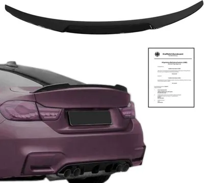 Produktbild von Heckspoiler Spoilerlippe Spoiler schwarz glänzend ABE paßt für BMW 4er F32 Coupe 13-21