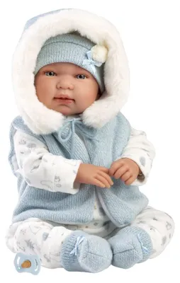Image de Llorens 84485 Poupée réaliste représentant un nouveau-né, avec des sons et un corps en tissu doux, 44 cm