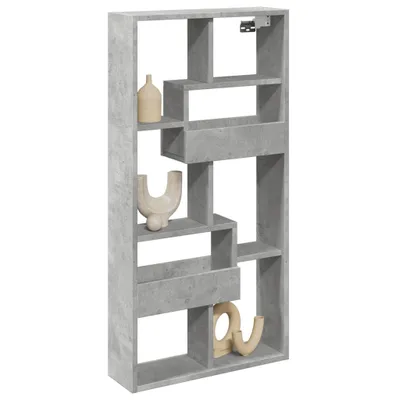 Zdjęcie produktu dla vidaXL Szafka ścienna betonowa szara 50x15x100 cm materiał drewnopochodny