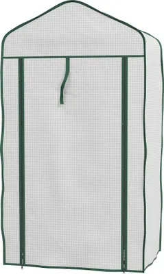 Produktbild von Outsunny Gartengewächshaus mit 3 Regalen, 1 Reißverschlusstür, stabiles 3-stöckiges Gewächshaus für Pflanzen, Blumen, Gemüse, 59 x 39 x 127 cm, Weiß