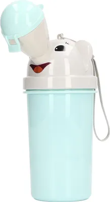 Immagine prodotto di Vasino portatile per bambini orinatoio emergenza ragazzi ragazze tazza pipì 600 ml Riciclabile bambino viaggio per auto all'aperto azzurro