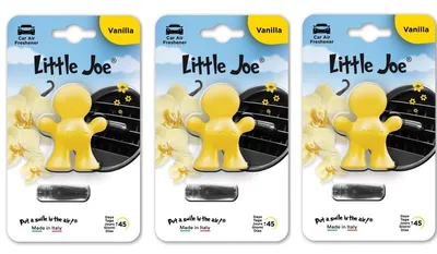 Produktbild von 3er Pack Little Joe Lufterfrischer fürs Auto zur Montage an jedem Lüftungsgitter +/-45 Tage Frische im Auto (Vanille/gelb)