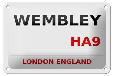 Produktbild von Blechschild London 18x12cm England Wembley HA9