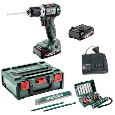 Produktbild von Metabo Akku Bohrschrauber BS 18 L BL 18V 2x2Ah Akku Bitset Meterstab Bleistift