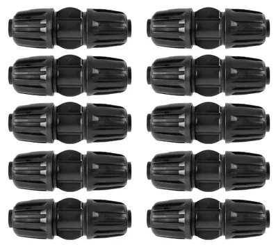 10 Micro-Drip-Connectoren für Tropfbewässerung, schwarz