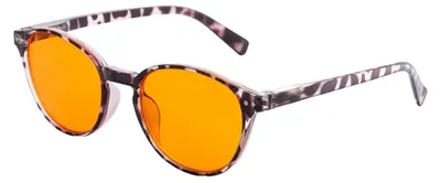 Produktbild von Blaulichtblockierende Brille Herren Damen Computer Gaming Anti Blendung Lila Schildkröte/Orange