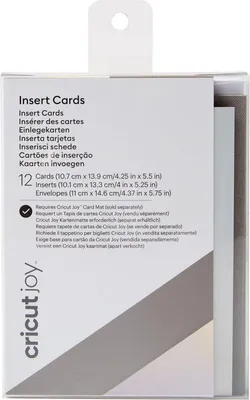Produktbild von Cricut | Joy Einlegekarten Grau Gold Metallic 10,7x13,9cm 12St.
