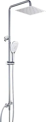 Obrázek produktu pro Sprchový systém Happyment - dešťová a ruční sprcha - 3 režimy proudu - vodopád - masážní funkce - sprchový set s termostatickou baterií - nerezová ocel - stříbrná barva