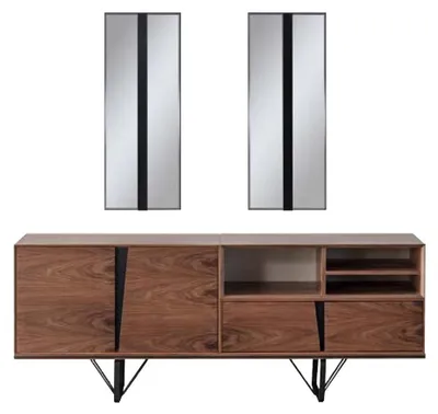 Produktbild von Anrichte Sideboard Schrank Kommode Holzschrank Braun Holz Esszimmer