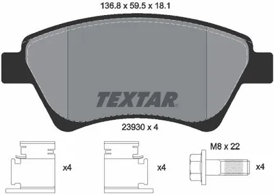 Produktbild von Textar Bremsbeläge vorne für Renault Kangoo Megane Scenic II + dCi 16V