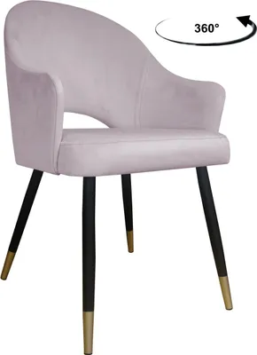 Obrázek produktu pro Otočná židle Velvet, černá a zlatá podnož MG55