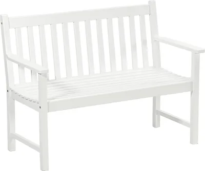 Produktbild von Dehner Gartenbank Mykonos, 2-Sitzer, ca. 120 x 89 x 61 cm, FSC®-es Akazienholz, weiß