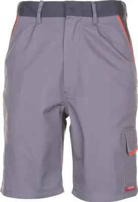 A front view of men's cargo shorts.