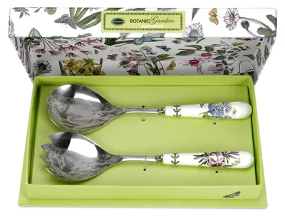 Salatservierer-Set aus Porzellan, mehrfarbig, 25 cm